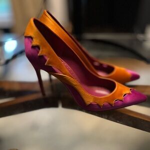 Manolo Blahnik Pink & Orange Pumps